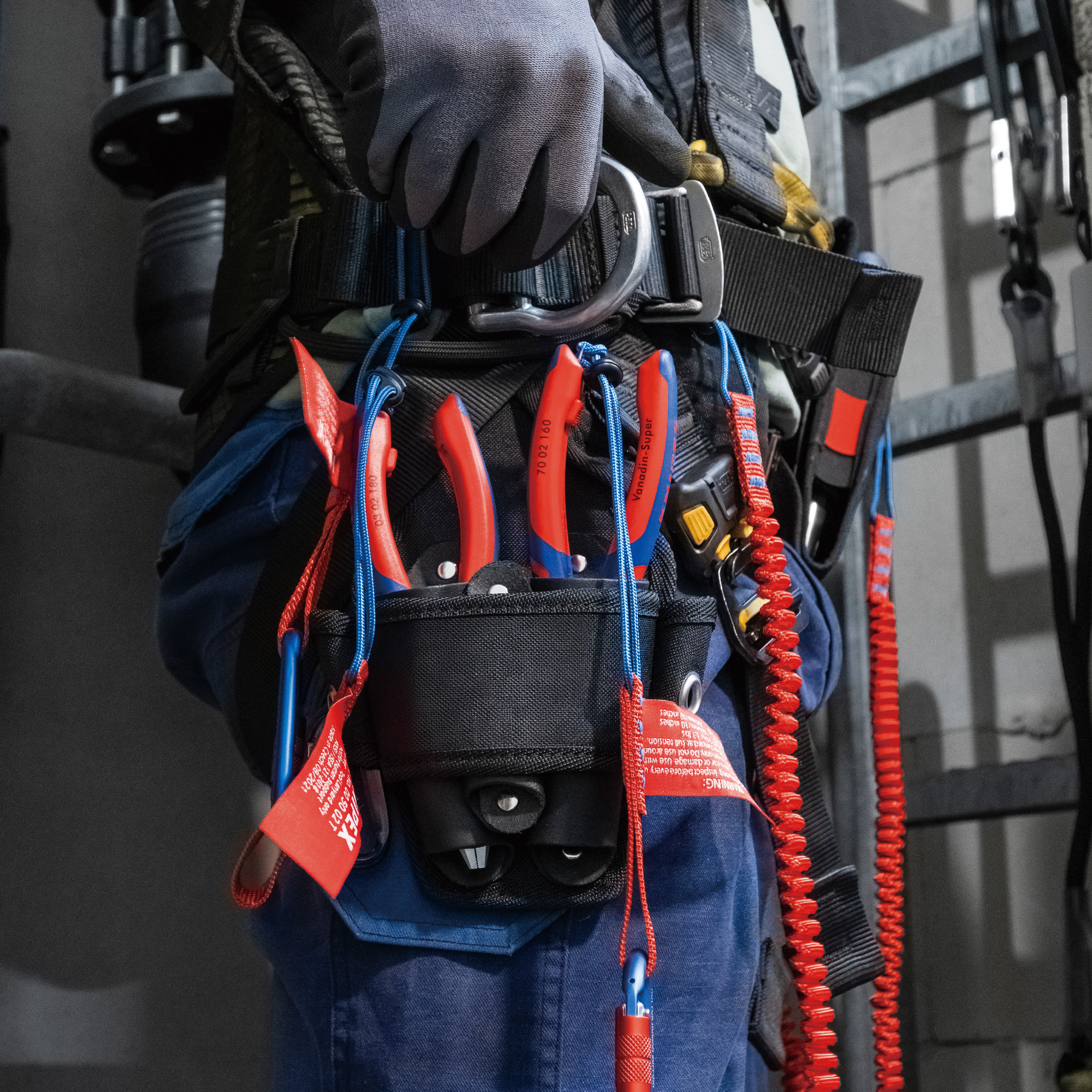 クニペックス テザーツールクリップ＆カラーコードクリップ レッド 各